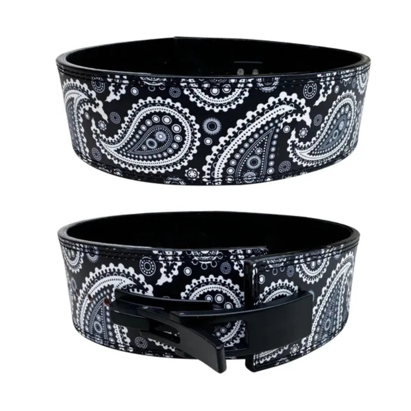 Gym Weightlifting Lever Belt 10MM Thick Leather