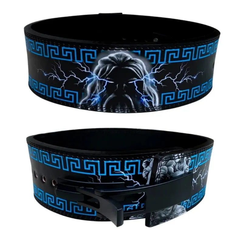 Gym Weightlifting Lever Belt 10MM Thick Leather