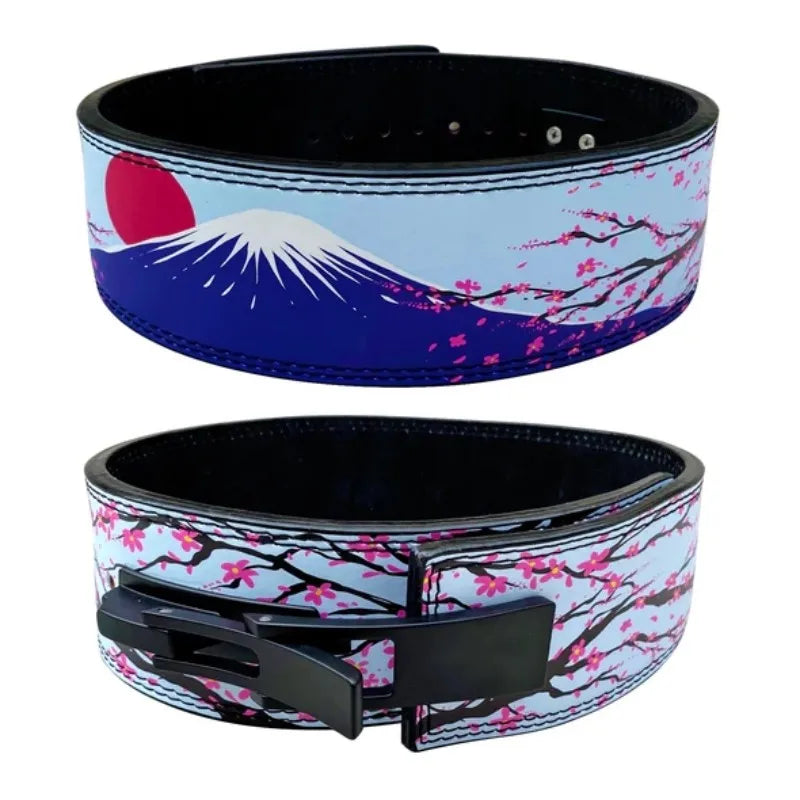 Gym Weightlifting Lever Belt 10MM Thick Leather
