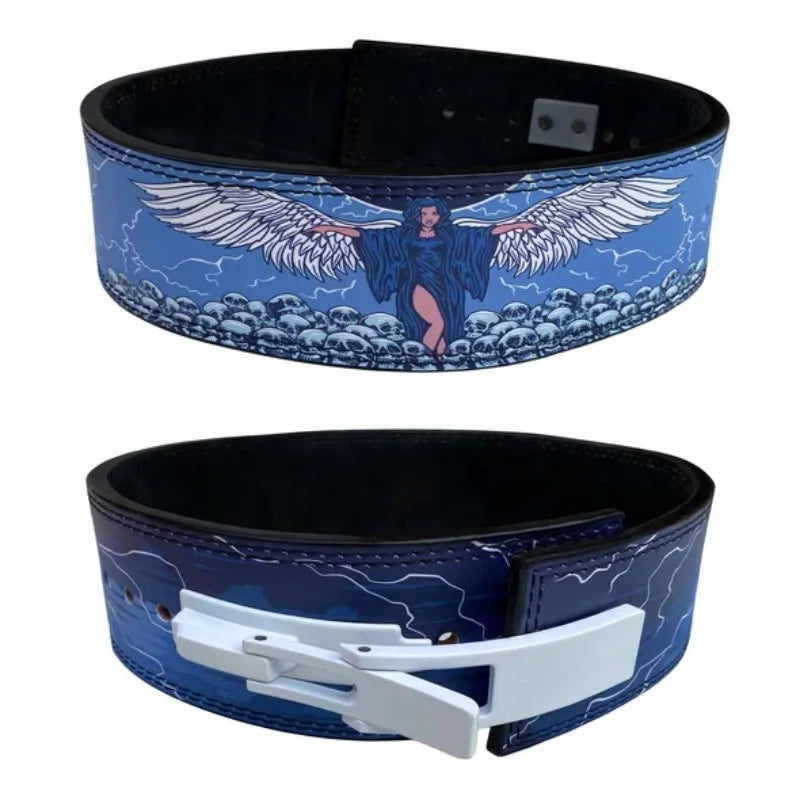 Gym Weightlifting Lever Belt 10MM Thick Leather
